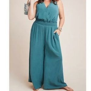 Bionda Pisse Anthropologie Smocked Jumpsuit 1X